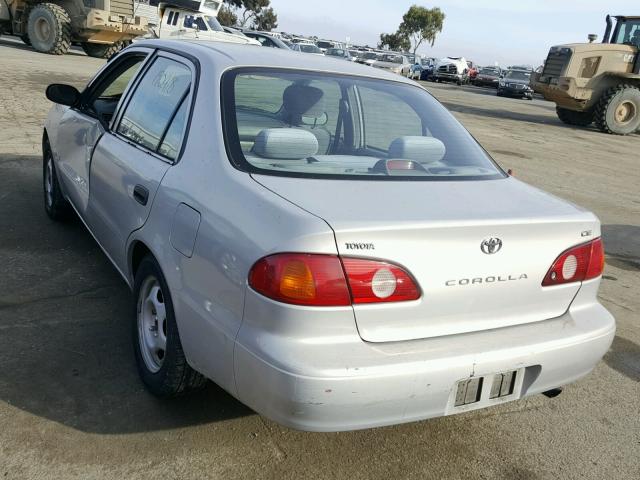 1NXBR12E91Z513718 - 2001 TOYOTA COROLLA CE GRAY photo 3