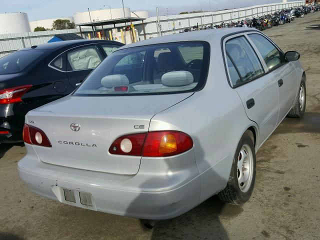 1NXBR12E91Z513718 - 2001 TOYOTA COROLLA CE GRAY photo 4