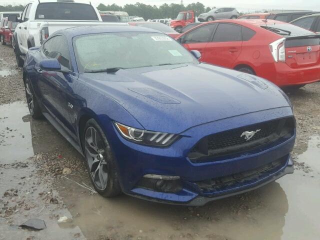 1FA6P8CF3F5355038 - 2015 FORD MUSTANG GT BLUE photo 1