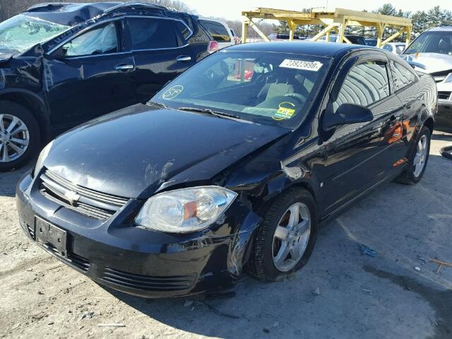 1G1AT18H997198621 - 2009 CHEVROLET COBALT LT BLACK photo 2