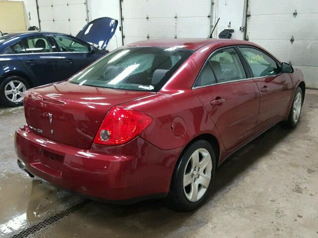 1G2ZG57B394131392 - 2009 PONTIAC G6 BURGUNDY photo 4