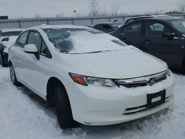 2HGFB2F45CH120744 - 2012 HONDA CIVIC LX WHITE photo 1