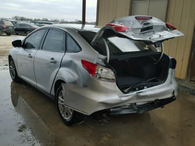 1FADP3F23HL341612 - 2017 FORD FOCUS SE SILVER photo 3