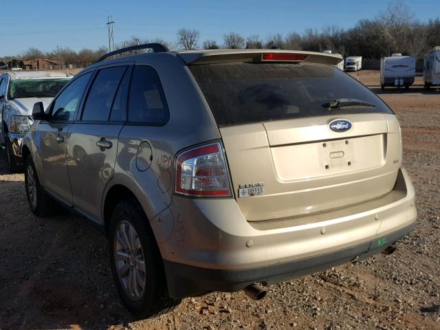 2FMDK38C77BB48677 - 2007 FORD EDGE SEL GOLD photo 3