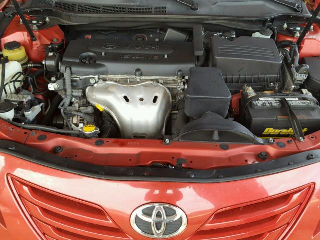 4T1BE46K69U394261 - 2009 TOYOTA CAMRY BASE RED photo 7