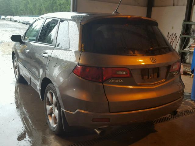 5J8TB18597A019178 - 2007 ACURA RDX TECHNO GRAY photo 3