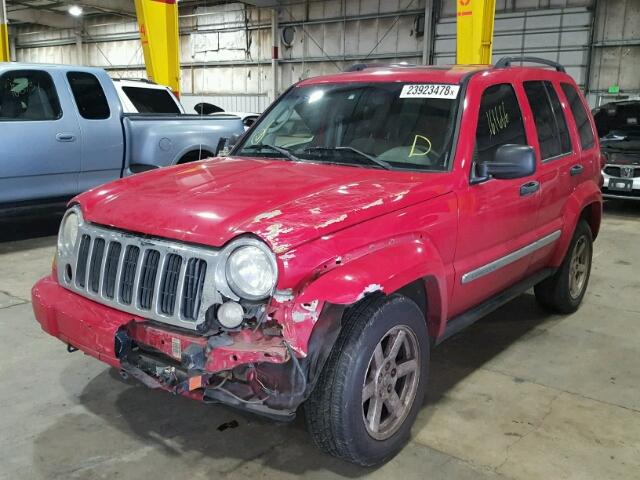 1J4GK58KX5W523164 - 2005 JEEP LIBERTY LI RED photo 2