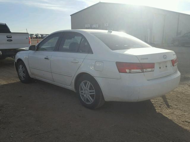 5NPET46C38H365289 - 2008 HYUNDAI SONATA GLS WHITE photo 3