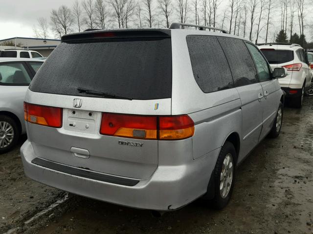 5FNRL18064B000343 - 2004 HONDA ODYSSEY EX SILVER photo 4