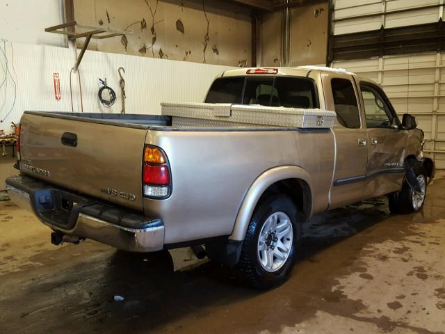 5TBBT44103S421494 - 2003 TOYOTA TUNDRA ACC GOLD photo 4