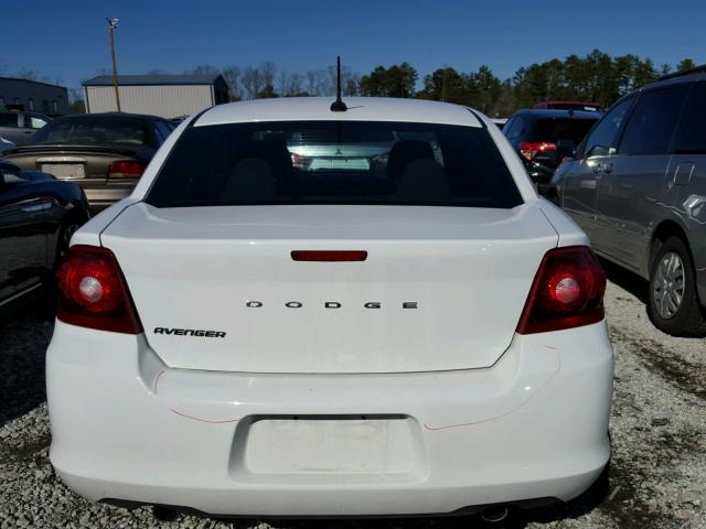 1C3CDZAG3EN219535 - 2014 DODGE AVENGER SE WHITE photo 9