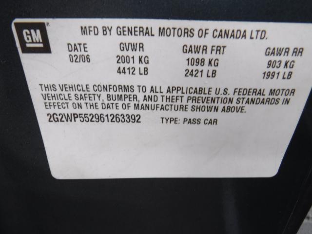 2G2WP552961263392 - 2006 PONTIAC GRAND PRIX Boz foto 10