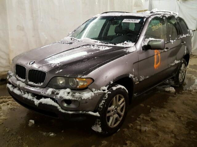 5UXFA13595LY23244 - 2005 BMW X5 3.0I GRAY photo 2