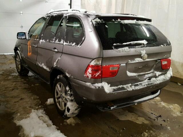 5UXFA13595LY23244 - 2005 BMW X5 3.0I GRAY photo 3