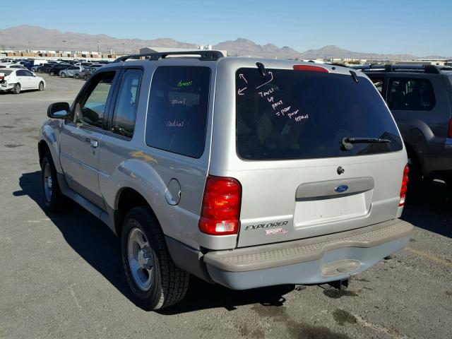 1FMYU60E02UC72576 - 2002 FORD EXPLORER S SILVER photo 3