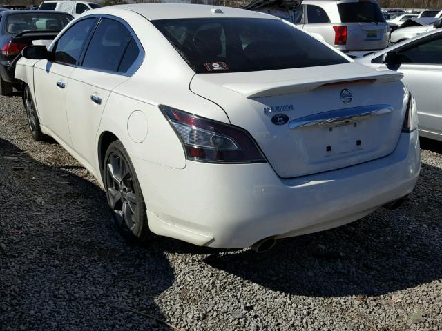 1N4AA5AP3DC815376 - 2013 NISSAN MAXIMA S WHITE photo 3