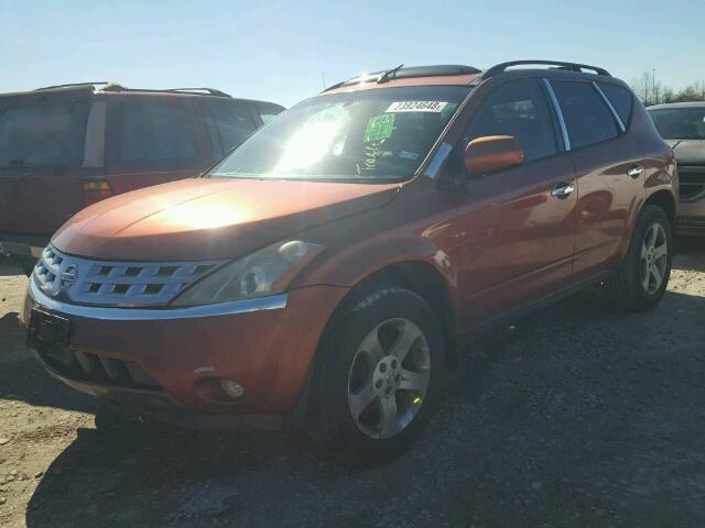 JN8AZ08T43W122472 - 2003 NISSAN MURANO SL ORANGE photo 2