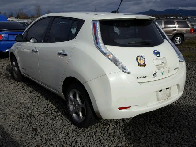 JN1AZ0CP3CT022180 - 2012 NISSAN LEAF SV CREAM photo 3