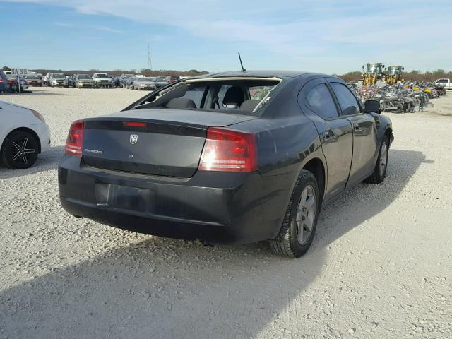 2B3KA43R58H214742 - 2008 DODGE CHARGER BLACK photo 4