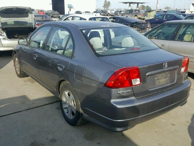 2HGES26845H579023 - 2005 HONDA CIVIC EX SILVER photo 3