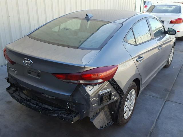 KMHD74LF9HU407545 - 2017 HYUNDAI ELANTRA SE CHARCOAL photo 4