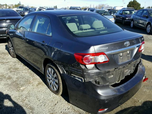 5YFBU4EE9CP028169 - 2012 TOYOTA COROLLA BA GRAY photo 3