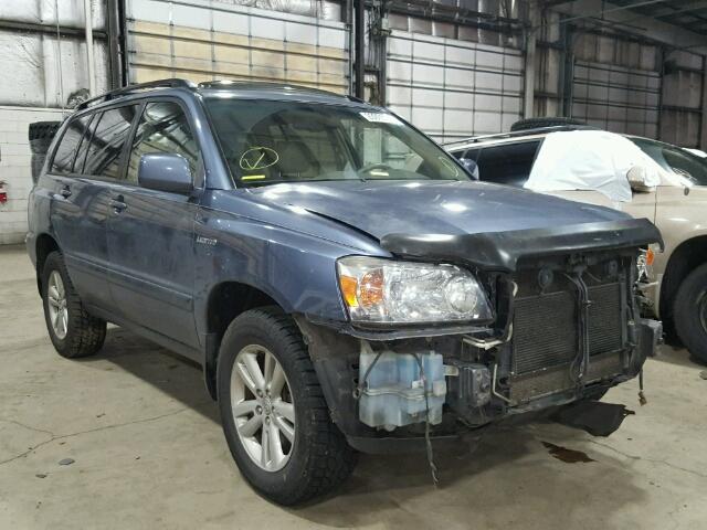 JTEEW21A460010333 - 2006 TOYOTA HIGHLANDER BLUE photo 1