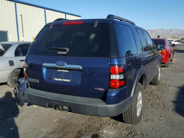 1FMEU63E67UA90757 - 2007 FORD EXPLORER X BLUE photo 4