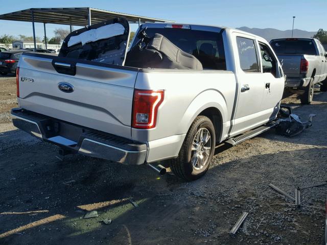 1FTEW1CP6GFA14236 - 2016 FORD F150 SUPER SILVER photo 4