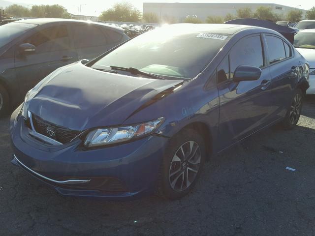 19XFB2F86EE036206 - 2014 HONDA CIVIC EX BLUE photo 2