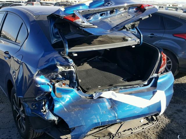 19XFB2F86EE036206 - 2014 HONDA CIVIC EX ლურჯი ფოტო 9