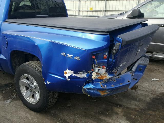 1D7HW48N08S581773 - 2008 DODGE DAKOTA QUA BLUE photo 9