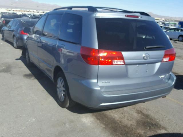 5TDZA23C94S151864 - 2004 TOYOTA SIENNA CE BLUE photo 3