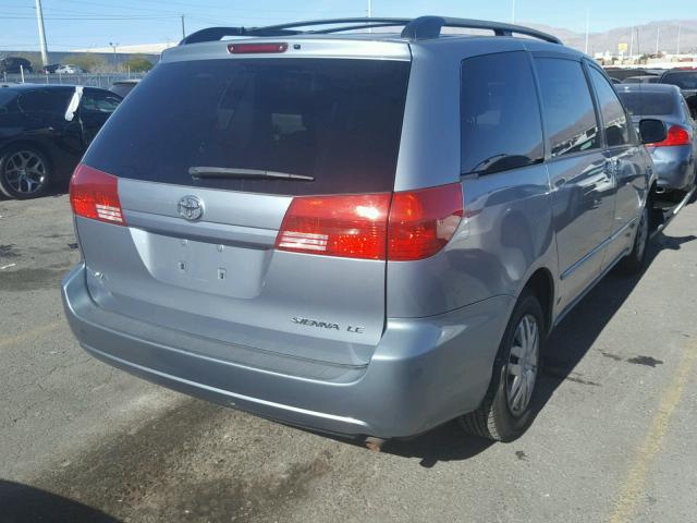 5TDZA23C94S151864 - 2004 TOYOTA SIENNA CE BLUE photo 4