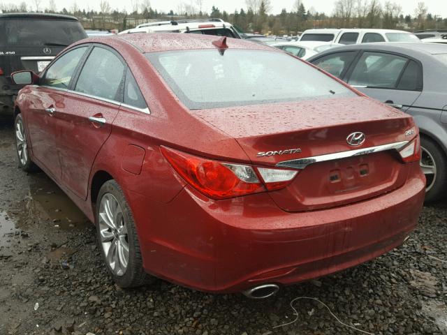 5NPEC4AB5BH226481 - 2011 HYUNDAI SONATA SE RED photo 3