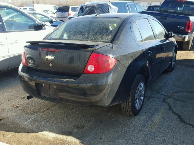 1G1AT58H597156485 - 2009 CHEVROLET COBALT LT BLACK photo 4