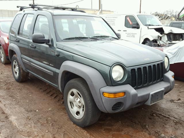 1J4FK48112W359988 - 2002 JEEP LIBERTY SP GREEN photo 1