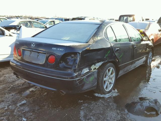 JT8BL69S740015817 - 2004 LEXUS GS 430 BLUE photo 4