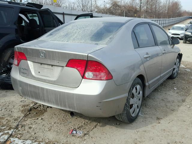 1HGFA16556L034993 - 2006 HONDA CIVIC LX SILVER photo 4