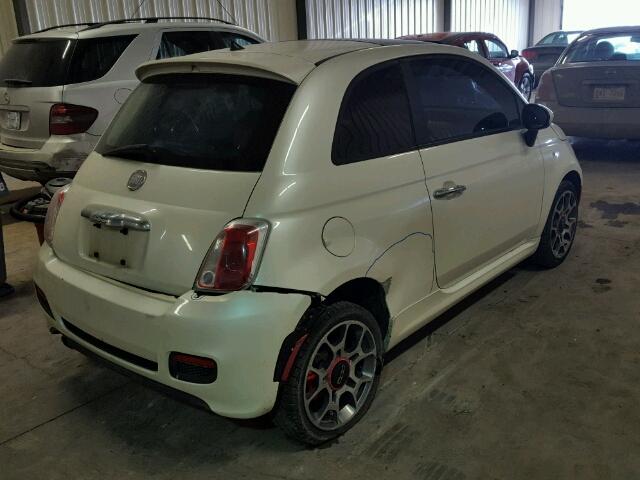 3C3CFFBR3CT105752 - 2012 FIAT 500 SPORT WHITE photo 4