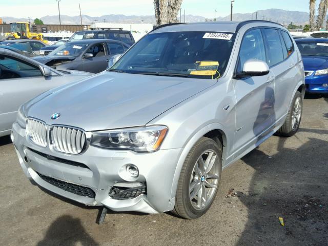 5UXWX7C59F0K32724 - 2015 BMW X3 XDRIVE3 SILVER photo 2