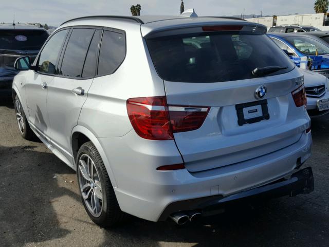 5UXWX7C59F0K32724 - 2015 BMW X3 XDRIVE3 SILVER photo 3