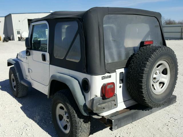 1J4FA29196P786776 - 2006 JEEP WRANGLER / WHITE photo 3