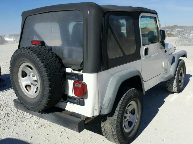 1J4FA29196P786776 - 2006 JEEP WRANGLER / WHITE photo 4