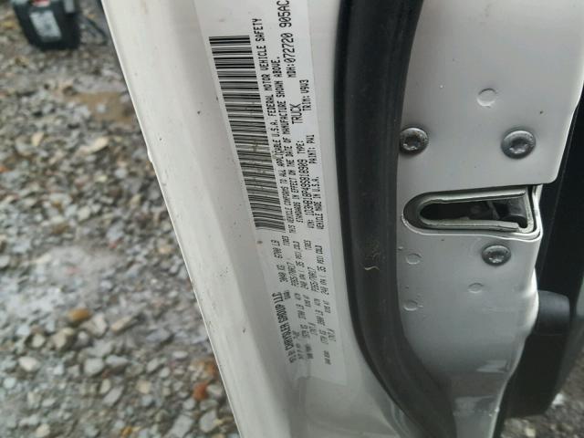 1D3HB18P49S818909 - 2009 DODGE RAM 1500 WHITE photo 10