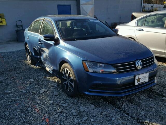 3VWB67AJ6HM262599 - 2017 VOLKSWAGEN JETTA SE BLUE photo 1