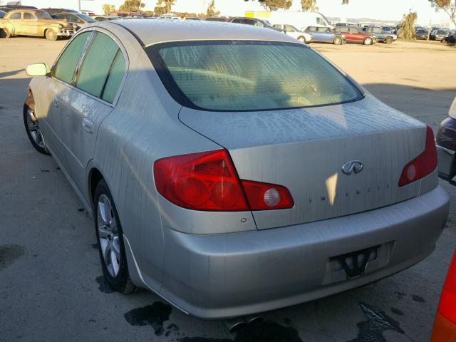 JNKCV51E26M509481 - 2006 INFINITI G35 SILVER photo 3