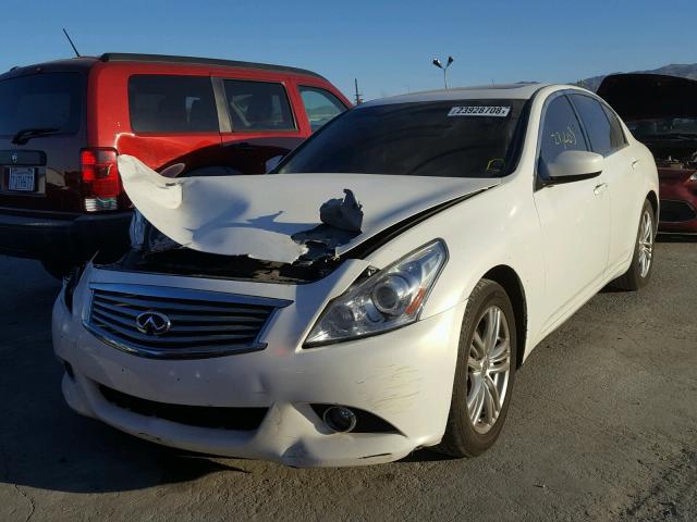 JN1CV6AP7DM305736 - 2013 INFINITI G37 BASE WHITE photo 2