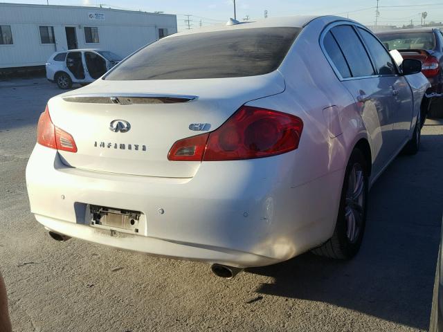 JN1CV6AP7DM305736 - 2013 INFINITI G37 BASE WHITE photo 4