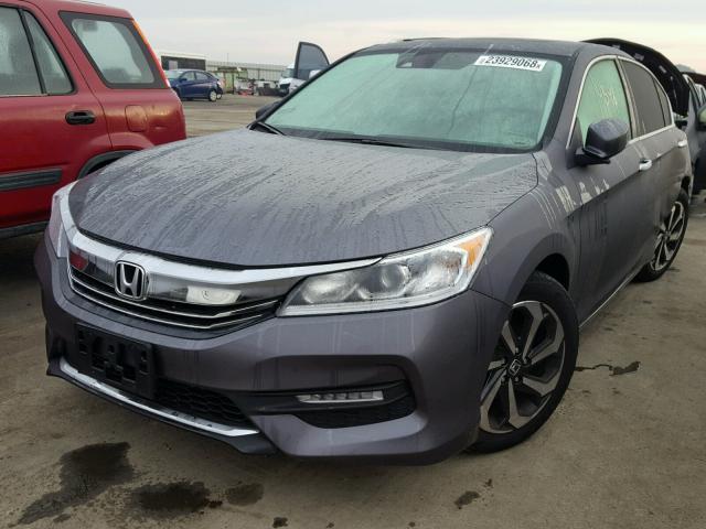 1HGCR2F97HA251965 - 2017 HONDA ACCORD EXL GRAY photo 2